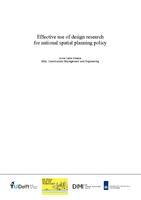 Effective use of design research for national spatial planning policy