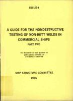 A guide for the non-destructive testing of non-butt welds in commercial ships part two