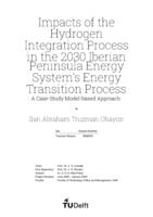 Impacts of the Hydrogen Integration Process in the 2030 Iberian Peninsula Energy System's Energy Transition Process