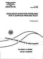 Nonlinear radiation problems for a Surface-Piercing Body