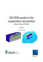 3D FEM analysis for sequential excavation