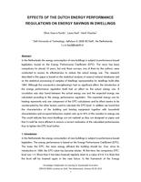 Effects of the Dutch energy performance regulations on energy savings in dwellings