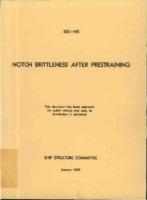 Notch brittleness after prestraining, Mylonas, C. 1969