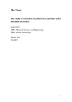 The study of corrosion on carbon steel and zinc under thin-film electrolyte