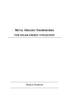Metal-Organic Frameworks for solar energy utilization