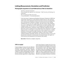 Linking Measurement, Simulation and Prediction