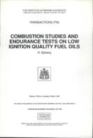 Combustion studies and endurance tests on low ignition quality fuel oils