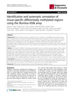 Identification and systematic annotation of tissue-specific differentially methylated regions using the Illumina 450k array