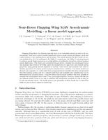 Near-Hover Flapping Wing MAV Aerodynamic Modelling: A linear model approach