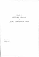Models for Liquid-Liquid Equilibrium in Ternary Water-Solvent-Salt Systems