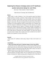 Exploring the influence of design culture on ICT healthcare product and service design for rural China