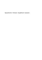 Quantitative Seismic Amplitude Analysis