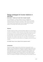 Design strategies for human relations in services