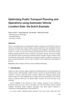 Optimizing public transport planning and operations using automatic vehicle location data: The Dutch example