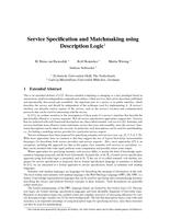 Service Specification and Matchmaking using Description Logic (extended abstract)