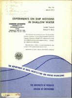 Experiments on ship motions in shallow water