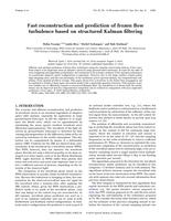 Fast reconstruction and prediction of frozen flow turbulence based on structured Kalman filtering