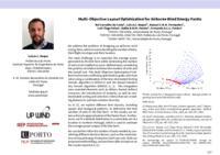 Multi–Objective Layout Optimization for Airborne Wind Energy Farms