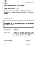 UMBRELLA Deliverable D 7.2 “Workshop results on innovative operational tools”