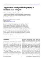 Application of digital holography to filament size analysis