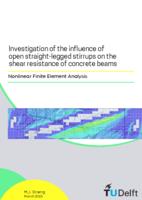 Investigation of the influence of open straight-legged stirrups on the shear resistance of concrete beams 