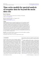Time series models for spectral analysis of irregular data far beyond the mean data rate