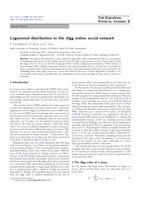Lognormal distribution in the digg online social network