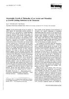 Mixotrophic Growth of Thiobacillus-A2 on Acetate and Thiosulfate as Growth Limiting Substrates in the Chemostat