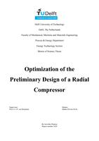 Optimization of the preliminary design of a radial compressor