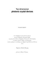 Two dimensional photonic crystal devices