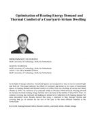 Optimisation of Heating Energy Demand and Thermal Comfort of a Courtyard-Atrium Dwelling