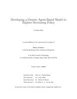 Developing a Generic Agent-Based Model to Explore Servicising Policy