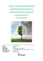 Steps towards understanding perceived manipulation in environmental government communication 