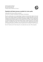 Population and climate pressures on global river water quality