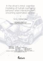 In the driver's mind: cognitive modeling of human overtaking behavior when interacting with oncoming automated vehicles