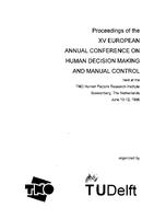 The 15th European Annual Conference on Human Decision Making and Manual Control: Proceedings of the European Annual Manual 1996