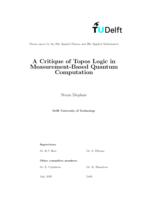 A Critique of Topos Logic in Measurement-Based Quantum Computation