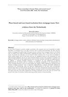 Place-based and race-based exclusion from mortgage loans: New evidence from the Netherlands
