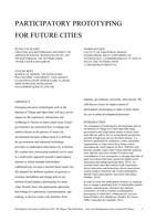 Participatory prototyping for future cities