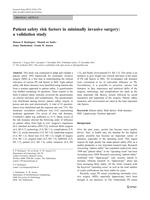 Patient safety risk factors in minimally invasive surgery: A validation study