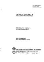 TECHNICAL ASSISTANCE IN TIDAL LAND RECLAMATION DEMOCRATIC PEOPLE'S REPUBLIC OF KOREA PROJECT FINDINGS AND RECOMMENDATIONS