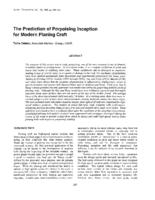 The prediction of porpoising inception for modern planing craft