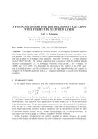 A preconditioner for the Helmholtz equation with perfectly matched layer