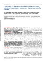 Comparison of optical coherence tomography and histopathology in quantitative assessment of goat talus articular cartilage