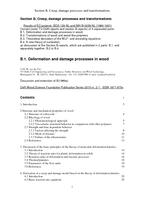 Section B, Creep, damage processes and transformations: B.1. Deformation and damage processes in wood