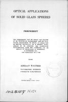 Optical applications of solid glass spheres