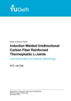 Induction welded unidirectional carbon fiber reinforced thermoplastic L-joints