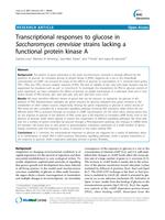 Transcriptional responses to glucose in Saccharomyces cerevisiae strains lacking a functional protein kinase A