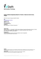Impact of Software Engineering Research in Practice: A Patent and Author Survey Analysis