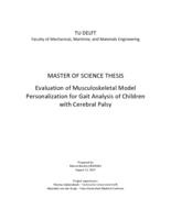Evaluation of Musculoskeletal Model Personalization for Gait Analysis of Children with Cerebral Palsy